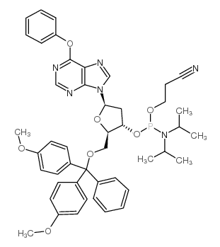 5'-o-(4,4'-dimethoxytrityl)-o6-phenyl-2'-deoxyinosine, 3'-[(2-cyanoethyl)-(n,n-diisopropyl)]phosphoramidite picture