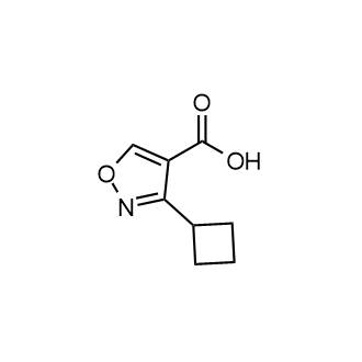 3-环丁基异噁唑-4-羧酸结构式