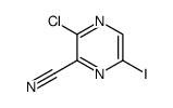 3-chloro-6-iodopyrazine-2-carbonitrile结构式