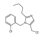 2-butyl-5-(chloromethyl)-1-[(2-chlorophenyl)methyl]imidazole Structure