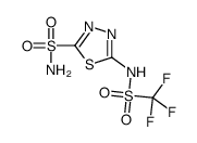 5-(trifluoromethylsulfonylamino)-1,3,4-thiadiazole-2-sulfonamide Structure