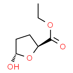 2-Furancarboxylicacid,tetrahydro-5-hydroxy-,ethylester,(2S-trans)-(9CI) Structure