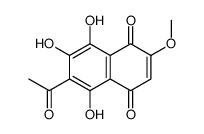 2-Acetyl-3,5,8-trihydroxy-6-methoxy-1,4-naphthalenedione结构式