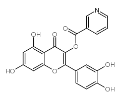 2-(3,4-dihydroxyphenyl)-5,7-dihydroxy-4-oxo-4H-1-benzopyran-3-yl nicotinate picture