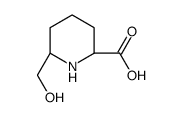 2-Piperidinecarboxylicacid,6-(hydroxymethyl)-,cis-(9CI) structure