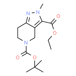 5-叔-丁基 3-乙基 2-甲基-6,7-二氢-2H-吡唑并[4,3-c]吡啶-3,5(4H)-二甲酸基酯图片