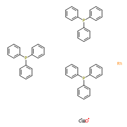 carbon monoxide; rhodium; triphenylphosphane Structure