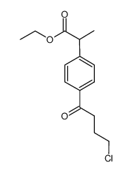 2-[4-(4-chloro-butyryl)-phenyl]-propionic acid, ethyl ester Structure