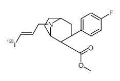 methyl (1S,3S,4S,5R)-3-(4-fluorophenyl)-8-[(E)-3-iodanylprop-2-enyl]-8-azabicyclo[3.2.1]octane-4-carboxylate Structure