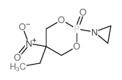 Aziridine,1-(5-ethyl-5-nitro-2-oxido-1,3,2-dioxaphosphorinan-2-yl)- Structure