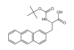 N-t-butyloxycarbonyl-2-anthrylalanine结构式