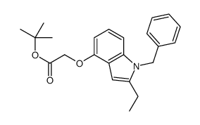 tert-butyl 2-(1-benzyl-2-ethyl-1H-indol-4-yloxy)acetate structure