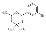 4H-1,3-Oxazine,2-(3-bromophenyl)-5,6-dihydro-4,4,6-trimethyl- Structure