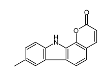 8-methyl-11H-pyrano[2,3-a]carbazol-2-one结构式