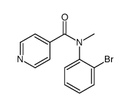 N-(2-bromophenyl)-N-methylpyridine-4-carboxamide结构式