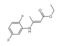 (E)-3-(2,5-difluorophenylamino)but-2-enoic acid ethyl ester Structure