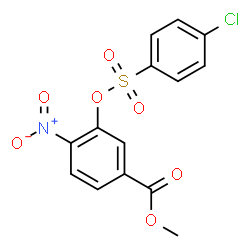 METHYL 3-([(4-CHLOROPHENYL)SULFONYL]OXY)-4-NITROBENZENECARBOXYLATE结构式