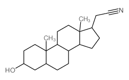 5b-Pregnane-21-nitrile, 3a-hydroxy- (8CI)结构式