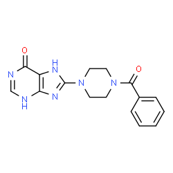 8-N-Benzoylpiperazinylhypoxanthine structure