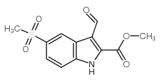 METHYL 3-FORMYL-5-METHANESULFONYL-1H-INDOLE-2-CARBOXYLATE structure