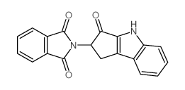 2-(3-oxo-2,4-dihydro-1H-cyclopenta[b]indol-2-yl)isoindole-1,3-dione结构式