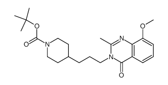 1-Piperidinecarboxylic acid,4-[3-(8-methoxy-2-methyl-4-oxo-3(4H)-quinazolinyl)propyl]-,1,1-dimethylethyl ester structure