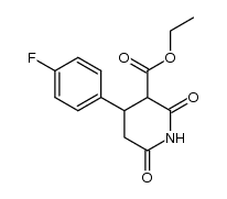 trans-3-ethoxycarbonyl-4(4'-fluorophenyl)piperidin-2,6-dione Structure