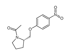 (S)-1-(2-((4-nitrophenoxy)methyl)pyrrolidin-1-yl)ethan-1-one结构式