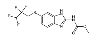 [5-(3,3,2,2-tetrafluoro-propylsulfanyl)-1(3)H-benzoimidazol-2-yl]-carbamic acid methyl ester Structure