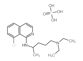 4-N-(8-chloroisoquinolin-1-yl)-1-N,1-N-diethylpentane-1,4-diamine,phosphoric acid结构式