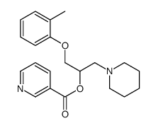 [1-(2-methylphenoxy)-3-piperidin-1-ylpropan-2-yl] pyridine-3-carboxylate结构式