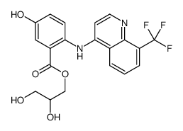 2,3-dihydroxypropyl 5-hydroxy-2-[[8-(trifluoromethyl)quinolin-4-yl]amino]benzoate结构式