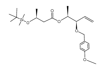 (3R,4S)-3-(4-methoxybenzyloxy)-1-penten-4-yl (3S)-3-(tert-butyldimethylsilyloxy)butanoate Structure