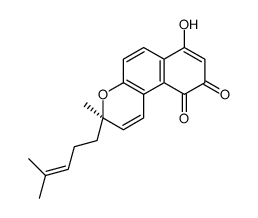 (3R)-7-hydroxy-3-methyl-3-(4-methylpent-3-enyl)benzo[f]chromene-9,10-dione Structure