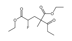 diethyl 4-fluoro-2-methyl-2-propanoylpentanedioate Structure