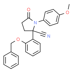 2-[2-(Benzyloxy)phenyl]-1-(4-methoxyphenyl)-5-oxo-2-pyrrolidinecarbonitrile Structure