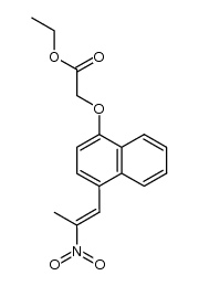 (E)-ethyl 2-((4-(2-nitroprop-1-en-1-yl)naphthalen-1-yl)oxy)acetate结构式