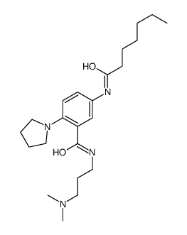 N-[3-(dimethylamino)propyl]-5-(heptanoylamino)-2-pyrrolidin-1-ylbenzamide Structure