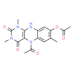 Benzo[g]pteridine-2,4(1H,3H)-dione,5-acetyl-8-(acetyloxy)-5,10-dihydro-1,3,7-trimethyl- Structure