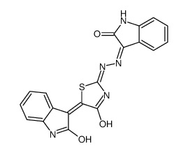 (5Z)-2-[2-(2-oxoindol-3-yl)hydrazinyl]-5-(2-oxo-1H-indol-3-ylidene)-1,3-thiazol-4-one结构式