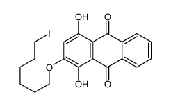 1,4-dihydroxy-2-(6-iodohexoxy)anthracene-9,10-dione结构式