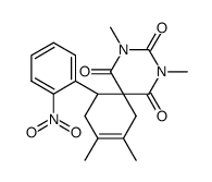 2,4,8,9-Tetramethyl-11-(2-nitro-phenyl)-2,4-diaza-spiro[5.5]undec-8-ene-1,3,5-trione结构式