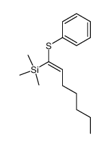 (E)-1-phenylthio-1-trimethylsilylheptene Structure