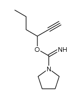 hex-1-yn-3-yl pyrrolidine-1-carbimidate Structure