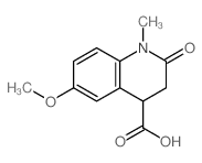 6-methoxy-1-methyl-2-oxo-3,4-dihydroquinoline-4-carboxylic acid Structure