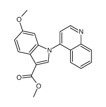 methyl 6-methoxy-1-quinolin-4-ylindole-3-carboxylate结构式