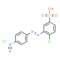 4-[(2-chloro-5-sulphophenyl)azo]benzenediazonium chloride structure