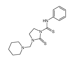 3-piperidin-1-ylmethyl-2-thioxo-imidazolidine-1-carbothioic acid anilide结构式