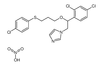 1-[2-[3-(4-chlorophenyl)sulfanylpropoxy]-2-(2,4-dichlorophenyl)ethyl]imidazole,nitric acid结构式