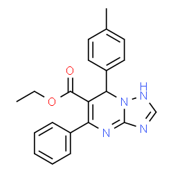 ethyl 7-(4-methylphenyl)-5-phenyl-4,7-dihydro[1,2,4]triazolo[1,5-a]pyrimidine-6-carboxylate Structure